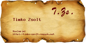 Timko Zsolt névjegykártya